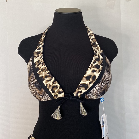 BLEU Rod Beattie Python/Leopard Print Bikini 2 Piece Swimsuit Size 12 NWT. - Picture 2 of 11